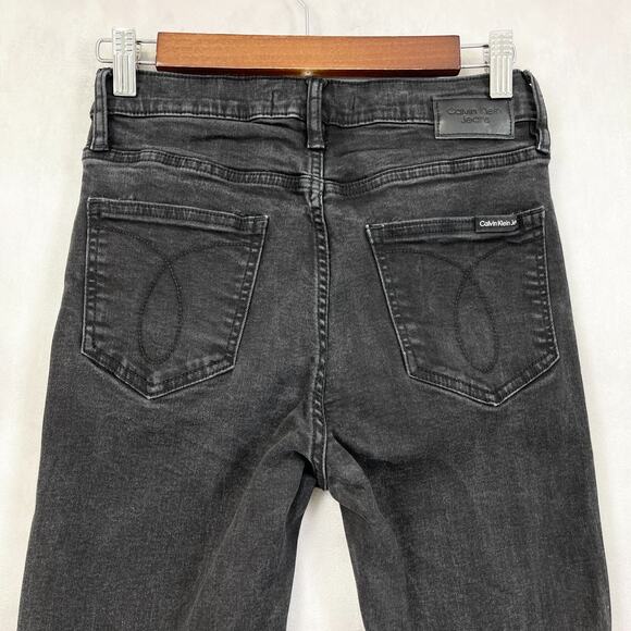 Calvin Klein Womens Jeans Size 4 High Rise Jegging Black Classic Minimal Stretch - Picture 4 of 11